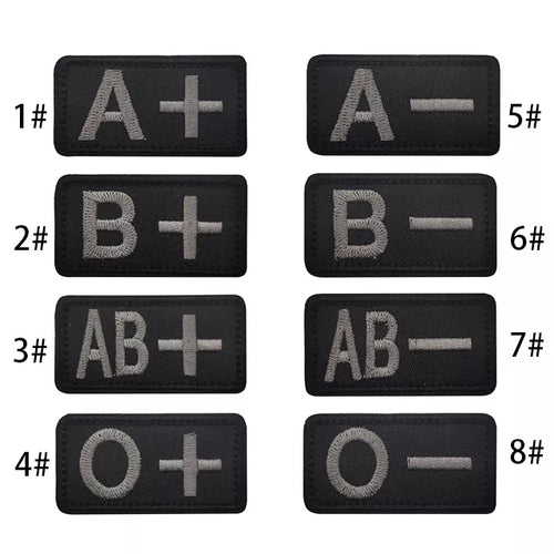 Blood Type Embroidered Tactical Morale Patch FREE USA SHIPPING SHIPS FROM USA V01387 PAT-283A/H