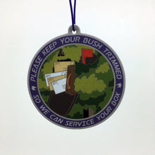 Load image into Gallery viewer, USPS Parody Trim Your Bush Air Freshener. Free USA Shipping Ships from USA