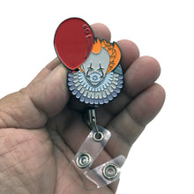 Load image into Gallery viewer, Pennywise the Clown Stephen King IT inspired Pandemic Mask ID Reel Penny Wise ID-MISC2
