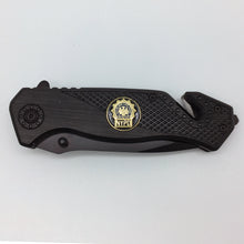 Load image into Gallery viewer, NYPD Detective Police collectible 3-in-1 Police Tactical Rescue Knife with Seatbelt Cutter Steel Serrated Blade Glass Breaker 25-K
