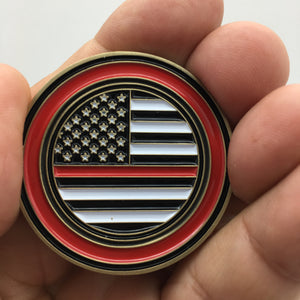 KC Burrowhead My Ass Thin Red Line Challenge Coin
