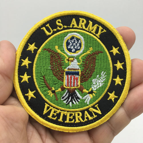 Classic U.S. Army Veteran Hook and Loop Morale Patch FREE USA SHIPPING SHIPS FROM USA PAT-639