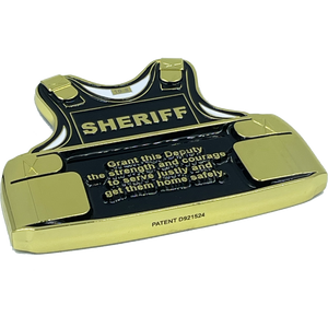 Sheriff Deputy Body Armor Police Officer Police Department Sheriff's Office Challenge Coin DL12-09 - www.ChallengeCoinCreations.com