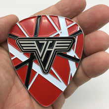 Load image into Gallery viewer, Eddie Van Halen Tribute  Frankenstein Guitar Pick Challenge Coin EVH N-005 - www.ChallengeCoinCreations.com