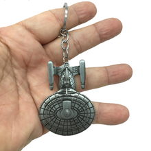 Load image into Gallery viewer, Star Trek Inspired Enterprise Keychain Spock Uhura Kirk Bones Scotty Sulu KC-014 - www.ChallengeCoinCreations.com