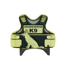 Load image into Gallery viewer, Disney Security Mickey inspired K9 Canine Explosives Detector Mouse Body Armor Challenge Coin N-001B - www.ChallengeCoinCreations.com