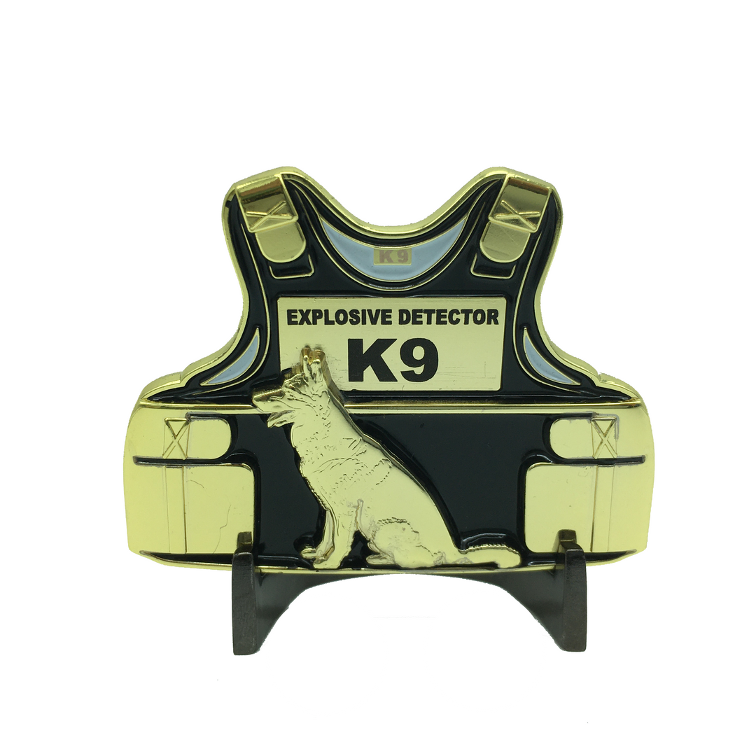 Disney Security Mickey inspired K9 Canine Explosives Detector Mouse Body Armor Challenge Coin N-001B - www.ChallengeCoinCreations.com