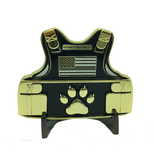 Disney Security Mickey inspired K9 Canine Explosives Detector Mouse Body Armor Challenge Coin N-001B - www.ChallengeCoinCreations.com