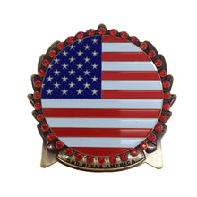 Load image into Gallery viewer, Fire Fighter EMT EMR EMS Thin Red Line God Bless America Challenge Coin Fireman N-004A