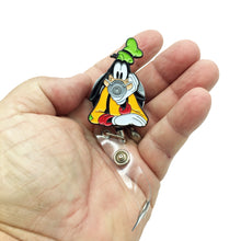 Load image into Gallery viewer, Goofy Covid19 Mask Retractable ID Card Holder Reel Disney Inspired ID-003 - www.ChallengeCoinCreations.com
