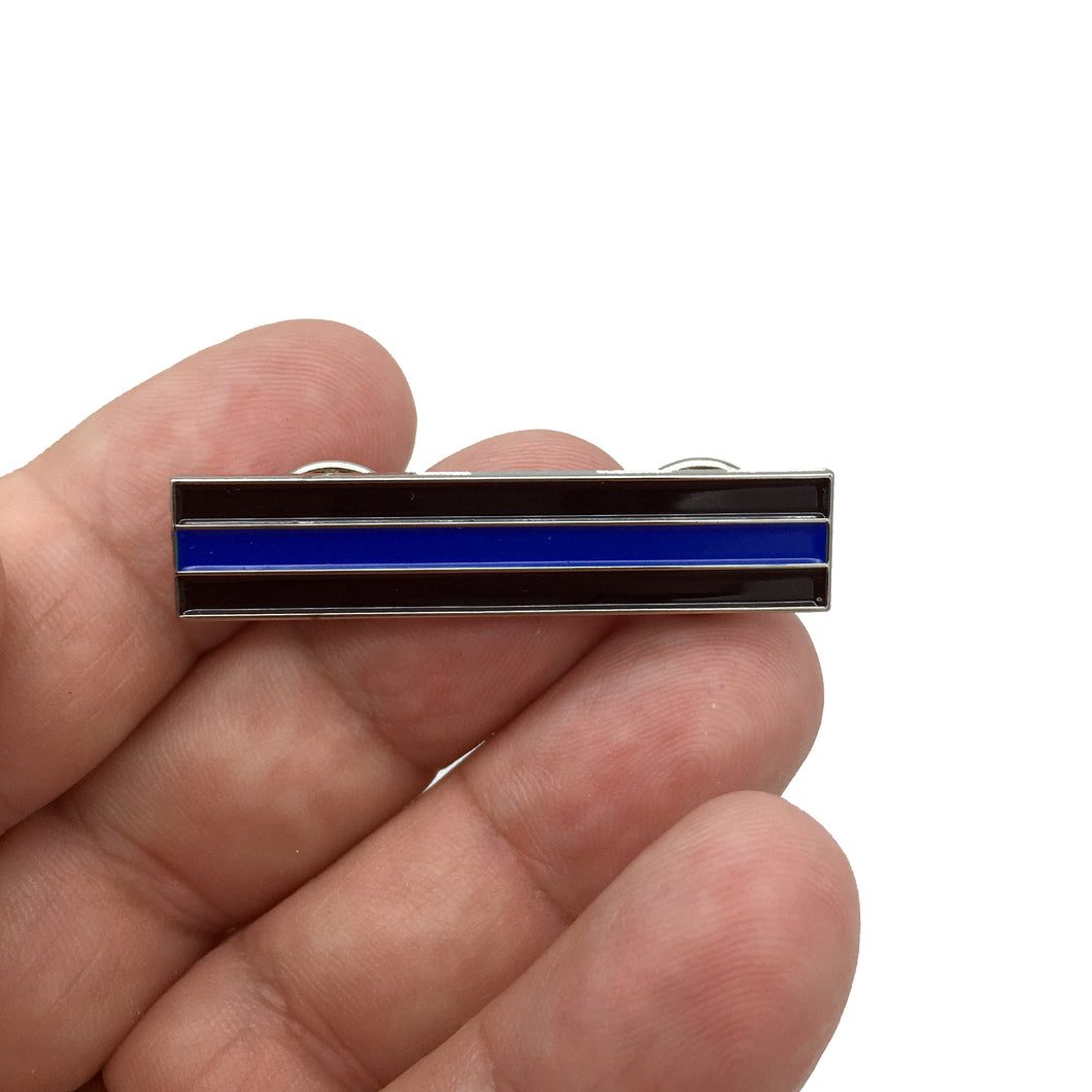 Thin Blue Line Commendation Bar Pin Police CBP FBI atf fam Secret Service uniform Sheriff Deputy P-093 - www.ChallengeCoinCreations.com