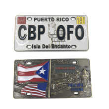 Load image into Gallery viewer, Puerto Rico License Plate Challenge Coin san juan H-005 - www.ChallengeCoinCreations.com