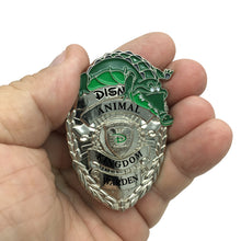 Load image into Gallery viewer, Silver Version Disney Security Inspired Animal Kingdom Game Warden Pin MR-013A - www.ChallengeCoinCreations.com