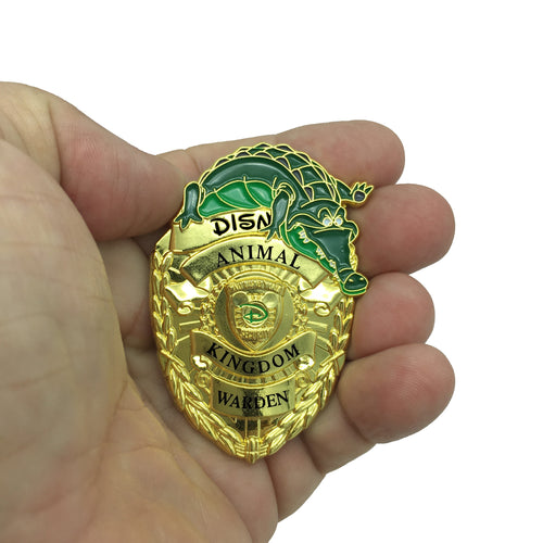 Gold Version Disney Security Inspired Animal Kingdom Game Warden Pin MR-017A - www.ChallengeCoinCreations.com