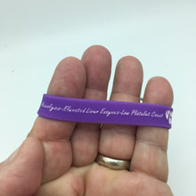 Load image into Gallery viewer, HELLP Syndrome Awareness Silicone Wristband Keychain - www.ChallengeCoinCreations.com