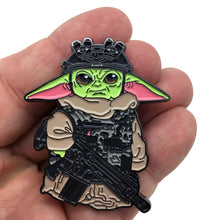 Load image into Gallery viewer, Disney Mandalorian Inspired Pin Swat Special Forces Security Baby Yoda Grogu The Child P-096 - www.ChallengeCoinCreations.com