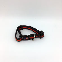 Load image into Gallery viewer, Classic Thin Red Line Dog Collar Firefighter Fireman EMS Rescue Paramedic Medic EMT - www.ChallengeCoinCreations.com