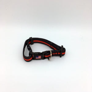 Classic Thin Red Line Dog Collar Firefighter Fireman EMS Rescue Paramedic Medic EMT - www.ChallengeCoinCreations.com