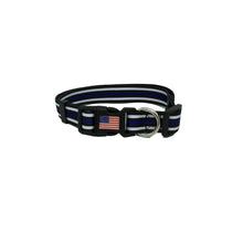 Load image into Gallery viewer, Thin Blue Line Dog Collar Back the Blue Police FBI CBP Air Force Sheriff Officer K9 Canine - www.ChallengeCoinCreations.com