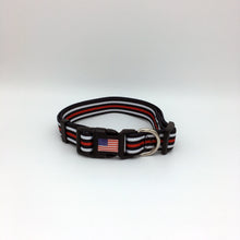 Load image into Gallery viewer, Thin Red Line Dog Collar Firefighter Fireman EMS Rescue Paramedic Medic EMT - www.ChallengeCoinCreations.com