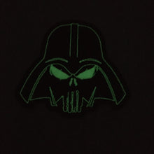 Load image into Gallery viewer, Darth Vader Punisher Inspired 3&quot; Glow In The Dark Mashup Embroidered Patch - www.ChallengeCoinCreations.com