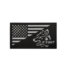 Load image into Gallery viewer, K9 Canine Handler K-9 USA FLAG IR Subdued Reflective Tactical Patch Army Marines Morale Hook and Loop FREE USA SHIPPING  SHIPS FROM USA PAT-565