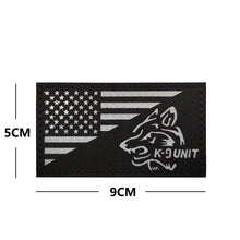Load image into Gallery viewer, K9 Canine Handler K-9 USA FLAG IR Subdued Reflective Tactical Patch Army Marines Morale Hook and Loop FREE USA SHIPPING  SHIPS FROM USA PAT-565