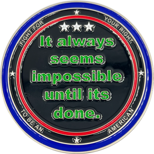 My Pronoun is AMERICAN Thin Green Line Challenge Coin Border Patrol Deputy Sheriff Military EL12-010