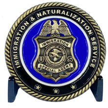 Immigration and Naturalization Service INS & Legacy DOJ Challenge Coin Special Agent not CBP DL2-14 - www.ChallengeCoinCreations.com