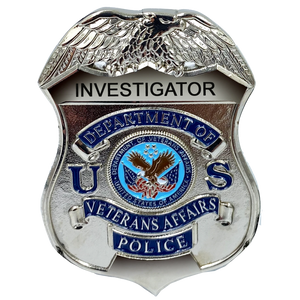 VA Veterans Affairs Police INVESTIGATOR Administration officer shield lapel pin BL7-017 - www.ChallengeCoinCreations.com