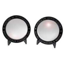 Load image into Gallery viewer, Invisible Enemy Glass Pandemic Challenge Coin for Essential Workers, Nurse, Doctor, EMT, First Responders, Police, Mask BP-001 - www.ChallengeCoinCreations.com