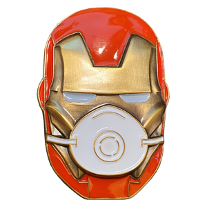 Iron mask Man Super Hero Pin Doctor Nurse EMT Hospital ICU cancer DL5-17 - www.ChallengeCoinCreations.com