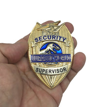 Load image into Gallery viewer, Jurassic World 24 KT Gold Plated Security Supervisor Badge Serialized 1-50 JWG