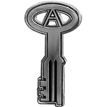 Load image into Gallery viewer, Sterling Silver plated Correctional Officer Jail Prison Key pin CO Corrections Thin Gray Line PBX-005-C P-192C