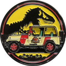 Load image into Gallery viewer, Jurassic Tyrannosaurus Rex Dinosaur Truck 4x4 Challenge Coin BL17-004 - www.ChallengeCoinCreations.com
