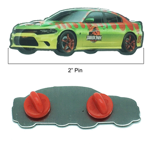 Jurassic Park Dodge Charger SRT Hellcat Pin 046-P - www.ChallengeCoinCreations.com