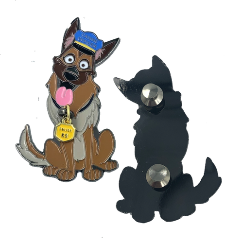 LL-006 K9 Prayer Challenge Coin pin for Canine Officer police - www.ChallengeCoinCreations.com