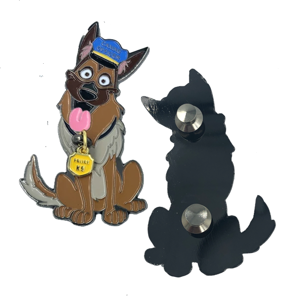 LL-006 K9 Prayer Challenge Coin pin for Canine Officer police - www.ChallengeCoinCreations.com