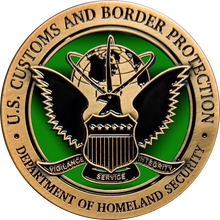 Load image into Gallery viewer, Border Patrol Agent Canine Enforcement K9 Thin Green Line Challenge Coin CBP BPA GL11-003