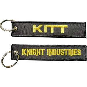 KITT Knight Industries 2000 Knight Rider Keychain or Luggage Tag or zipper pull BL6-008 LKC-06 - www.ChallengeCoinCreations.com