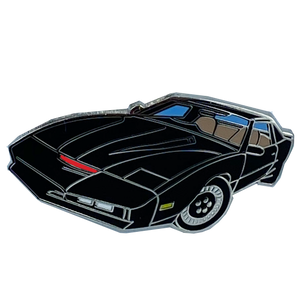 KITT Knight Rider Pin with red glitter scanner and 2 pin posts and deluxe pin clasps KK-022 - www.ChallengeCoinCreations.com