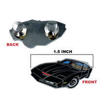 Load image into Gallery viewer, KITT Knight Rider Pin with red glitter scanner and 2 pin posts and deluxe pin clasps KK-022 - www.ChallengeCoinCreations.com
