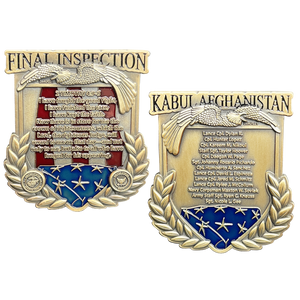 Kabul Afghanistan Final Inspection Memorial Challenge Coin Marines Navy August 26 2021 13 Soldiers BL17-012 - www.ChallengeCoinCreations.com