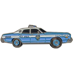 NYPD Vintage Police Car Challenge Coin New York City Police Officer Serpico Kojak era GL7-002