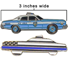 Load image into Gallery viewer, NYPD Vintage Police Car Challenge Coin New York City Police Officer Serpico Kojak era GL7-002