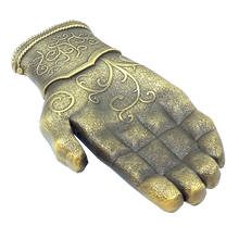 Load image into Gallery viewer, Kingslayer Game of Thrones inspired GoT Jamie Lannister gold hand glove challenge coin AA-016