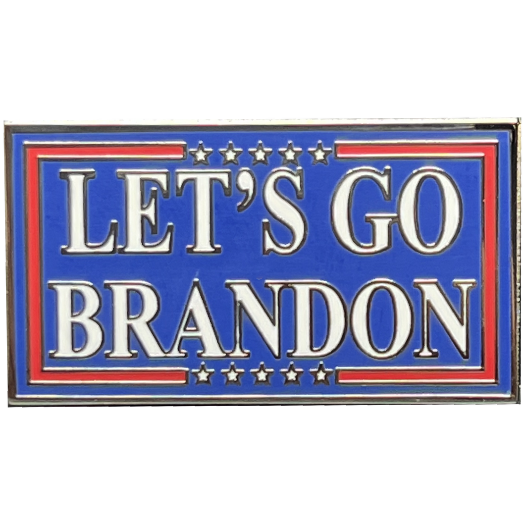 Let's Go Brandon LGB Pin with dual pin posts GL1-008 - www.ChallengeCoinCreations.com