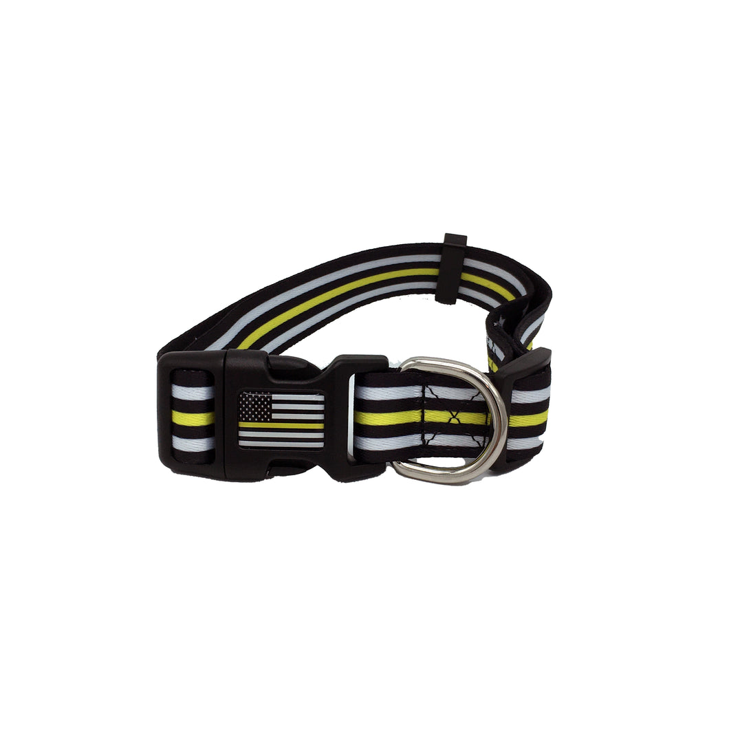 Classic Thin Gold Line Dog Collar Dispatcher Emergency Services 911 Operator - www.ChallengeCoinCreations.com