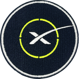 SpaceX Landing Pad Landing Zone iron-on patch OCISLY JRTI BL13-019 - www.ChallengeCoinCreations.com