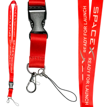 Load image into Gallery viewer, SpaceX Launch Crew Lanyard ID Card holder or Keychain school student 31 inch with Space X DL12-010